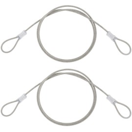 2 PCS Lock Cables for Bicycle, Double Loop Stainless Steel Tethers, Cycling Cable Locks