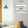 Progress Over Perfection Canvas Wall Art,Inspirational Quotes Framed Canvas Print