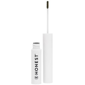 Honest Beauty Honestly Healthy Brow Gel for Fuller Looking Brows | Strengthens + Adds Volume | Castor Oil + Red Clover Extract | EWG Verified, Vegan, Cruelty Free | Soft Black, 0.05 fl oz