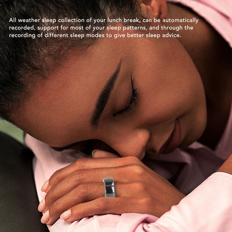 Smart Ring Health Tracker Step Counting Ceramic Surface Sleep Tracking
