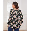 TFSDOD Womens Casual Tops Womens Plus Size Floral Tops Dress