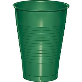 Club Pack of 240 Emerald Green Disposable Plastic Drinking Party Tumbler Cups 12 oz.