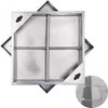 MOSINSBO 12x12 Stainless Steel Manhole Cover and Frame, Square Septic Tank Lid with Base, Invisible Sewage Basin Cover, Heavy Duty Flat Cover/Lid (True Size 11.8” X 11.8”)