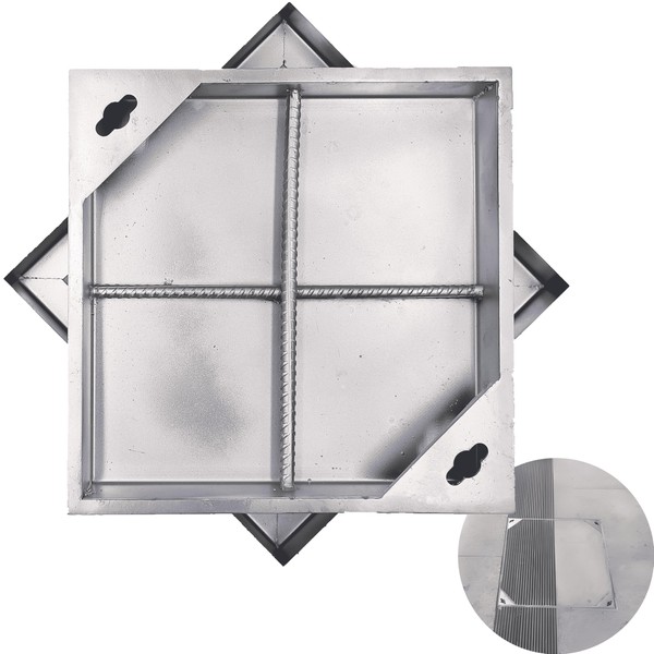 MOSINSBO 12x12 Stainless Steel Manhole Cover and Frame, Square Septic