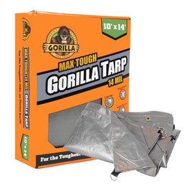 Heavy Duty Tarp 10 feet X 14 feet Waterproof UV Treated 14 MIL Thick 100% Polyethylene D-Ring Corners 16 x 16 Weave - Ideal for Campers DIYers Home & Garden and on The Farm