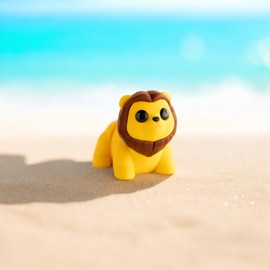 Baby Lion Figurines – Pack of 5 Mini Articulated Jungle Animal Fidgets with Wiggly Bodies – Cute Collectible Desk Pets for Teens & Adults – 3D Printed in Canada