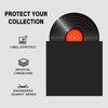 20PCS Black 12-Inch LP Vinyl Record Jackets, 350gsm Cardboard Sleeves