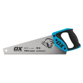 OX Pro 350mm Toolbox Hand Saw, Double Ground Premium Quality Fine Cutting Blade