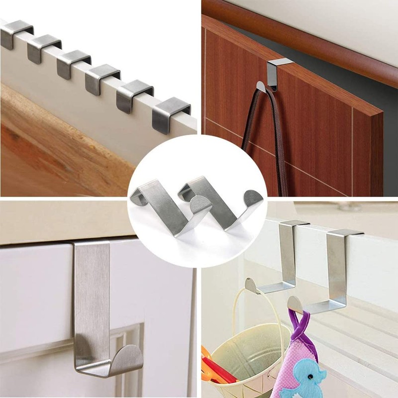 Z Shaped Door Hooks, Set of 7, Fits Door Width