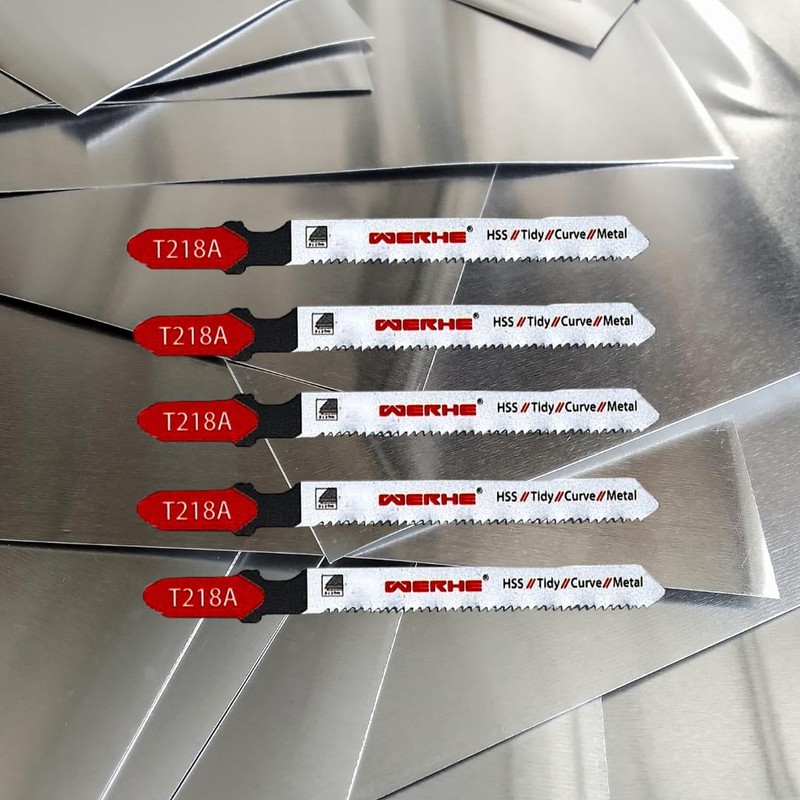 WERHE® Stichsägeblatt T218A 5 Stück für Metall Schnitte – für