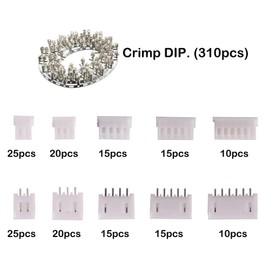 GTIWUNG 480pcs 2.54mm JST Plug Connector Kit 2 Pin 3 Pin 4 Pin 5 Pin 6 Pin Male+Female Connector Female Jumper Wires XH 2.54mm Connector JST-XH Connector Cable Kit JST XH Type Terminal Connectors