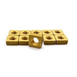 WINDON BAY 5/16" Brass Square Nuts – 10 Pack | Durable Threaded Fasteners for Metal, Wood & Electrical Projects | Corrosion-Resistant Solid Brass