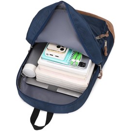 abshoo Classic Mens Backpack for School College Bookbag Middle High School Boys Bakcpacks for Teen Casual Daypack (Navy)