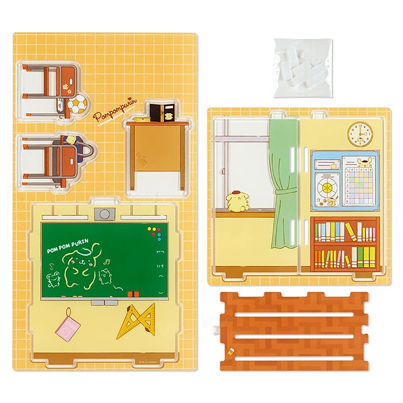Sanrio (SANRIO) Pompompurin Acrylic Stand Room Classroom (Enjoy Idol) 868850