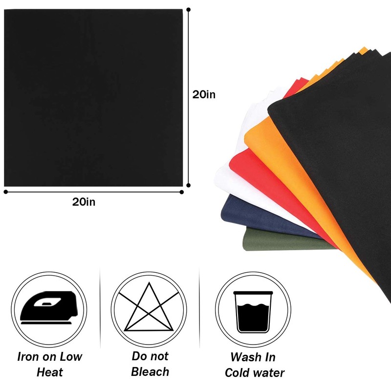 Weddecor 20 Inch White Cotton Polyester Table Napkin for Home,