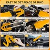 Steering Wheel Lock Anti-Theft Device Adjustable Length Clamp Double Hook
