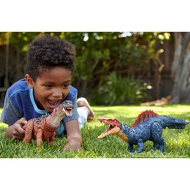 Mattel Jurassic World: A New Age Massive Action Siamosaurus Dinosaur Figure, Attack Movement and Biting Function, Range of Different Movements, Physical and Digital Fun HDX51