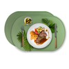 Silicone Placemats, Set of 2 Food-Grade Oval Non-Slip Waterproof with