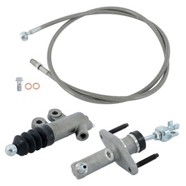 labwork Master and Slave Cylinder and Stainless Clutch Line Kit Replacement for Honda Civic 1992-2000 MC238 SC646