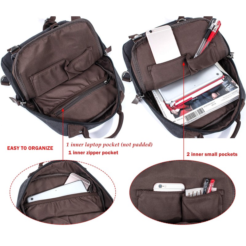 Leaper Retro Messenger Bag Canvas Crossbody Bag Shoulder Bag Travel