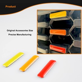 Boigoo 3-Color Stripe Grille Emblem Badge Sticker Compatible for 2016-2021 Toyota Tacoma TRD Pro Grille - Yellow/Orange/Red Tacoma Body Decoration Accessories…