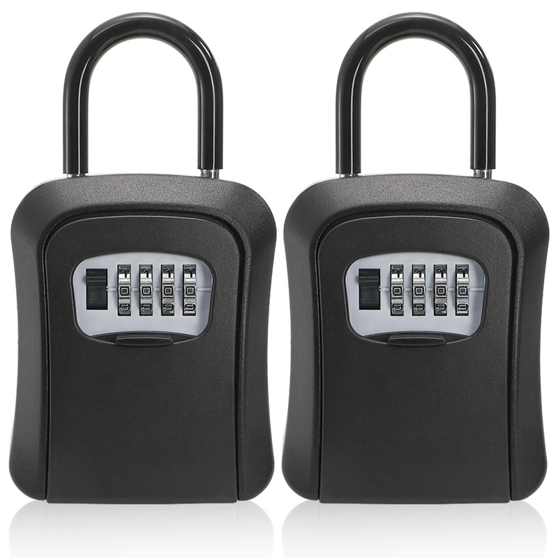 Cididu 2 Pack Key Lock Box for Outside, Wall Mount
