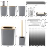 Bathroom Set - Grey Bathroom Accessories Set, 22PC Bathroom Accessory