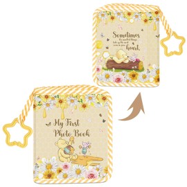Winnie Baby Memory Soft Album, My First Family Album Photo, My First Photo Book, Honey Bear Toddler Photos Albums, Winnie Baby Photo Albums Gifts for Babies Newborn Toddler Kids 5.5 x 7 inch
