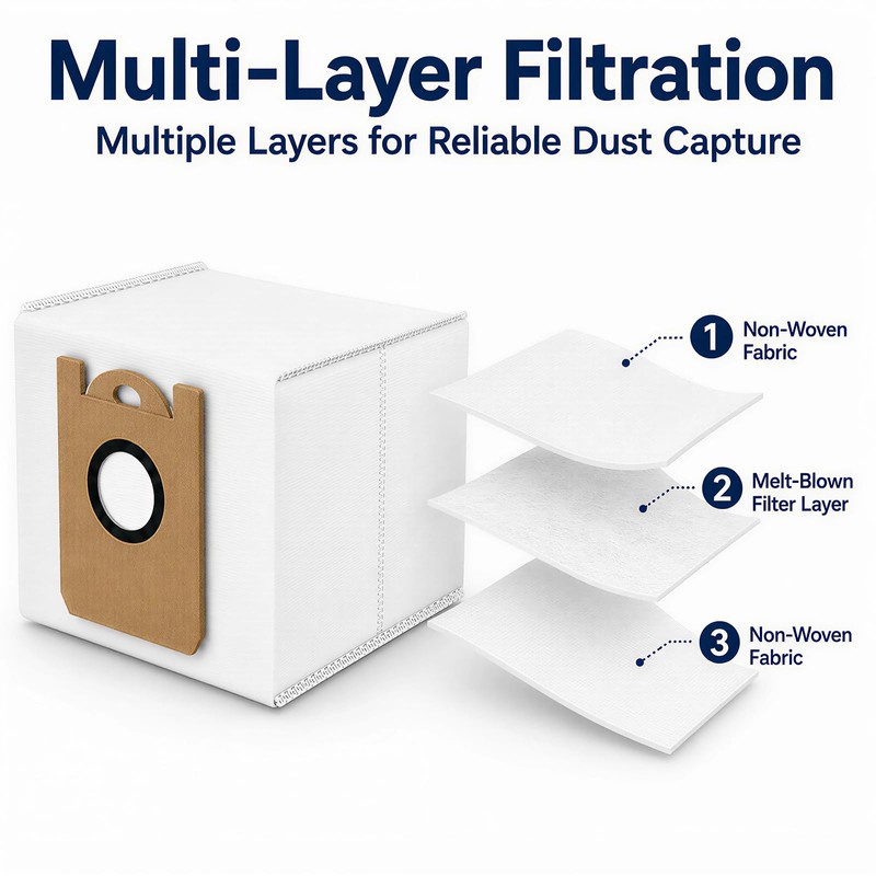 10-Pack 3.5L Dust Bags Compatible with MAMNV D13S MAX Robot