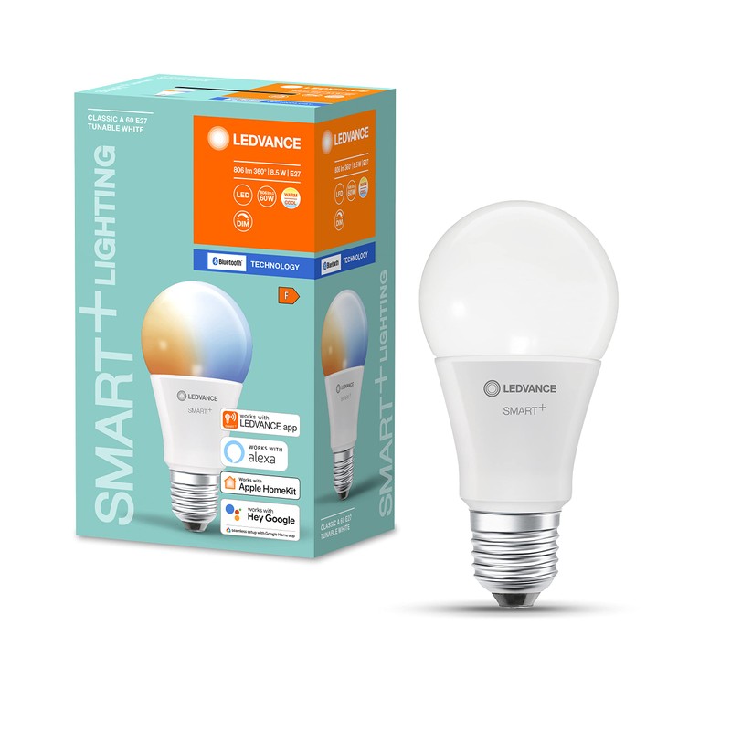 LEDVANCE Smart Led Lamp With Bluetooth, E27, Dimmable, Light Color