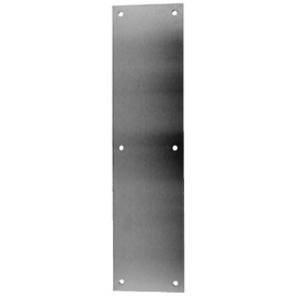 Don-Jo 69 Four Beveled Edges Push Plate, Satin Stainless Steel Finish, 3" Width x 12" Height x 0.050" Thick (Pack of 10)