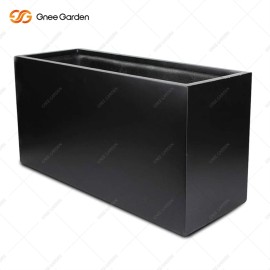 Large Rectangular Black Galvanized Steel Planter Boxes Outdoor Garden Flower Potscolor: Black, Size: 812*305*610 Black Buckle