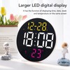 Round Digital Wall Clock 12 24Hr USB Powered Silent Modern