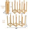 Yesland 2 Pack Wooden Bottle Drying Rack - Retractable Bamboo