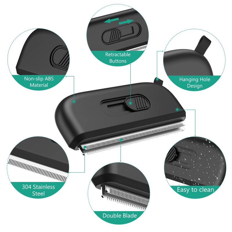 ORIA Pet Hair Removal Comb, Pet Grooming Tool, 2 in