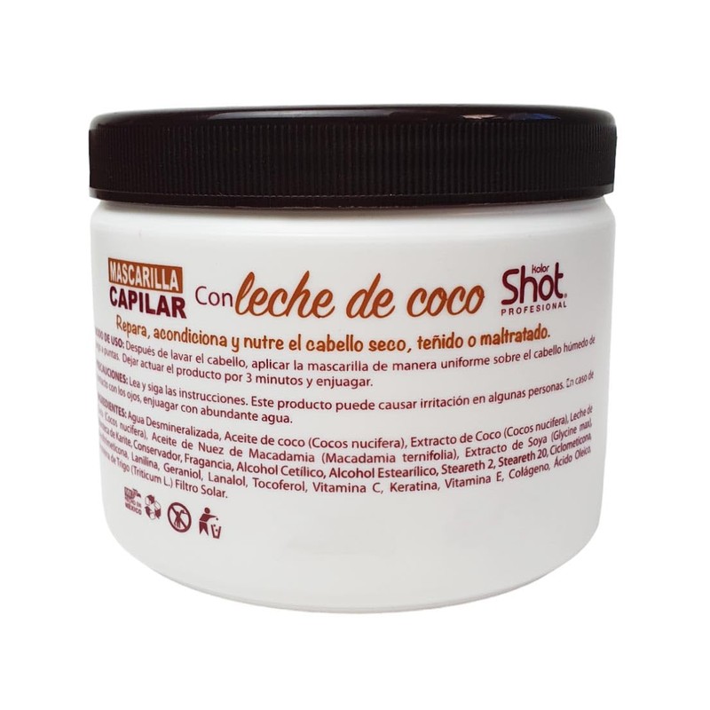 Kolor Shot Mascarilla Capilar Con Leche de Coco Repara, acondiciona