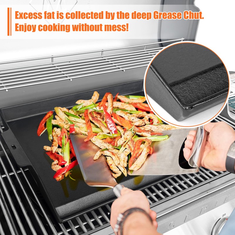 SearCook 23" x 16" Cast Iron Griddle for Gas Grill