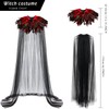 L'VOW Women Evil Queen Feather Collar Cloak Vampire Cape Witch
