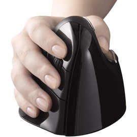 Evoluent Mouse VM4RM - VerticalMouse 4 Right Mac, Ergonomic Design, Evoluent Vertical Mouse with Wireless Connection for MacBook Operating System, Plus Jestik Microfiber Cloth (Regular Size)