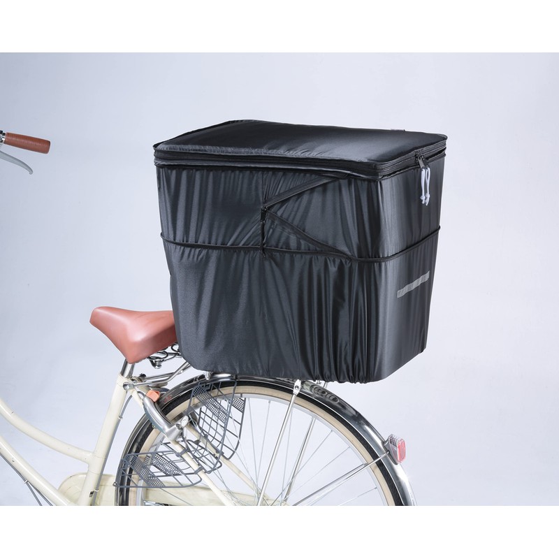 Kawasumi Seisakusyo KWR-210BK Bicycle 2-Tier Rear Basket Cover, Compatible with