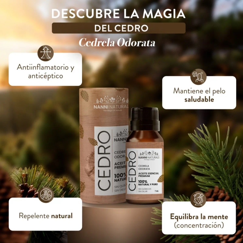 Aceite Esencial De Cedro Puro 15ml Para Difusor Y Aroma