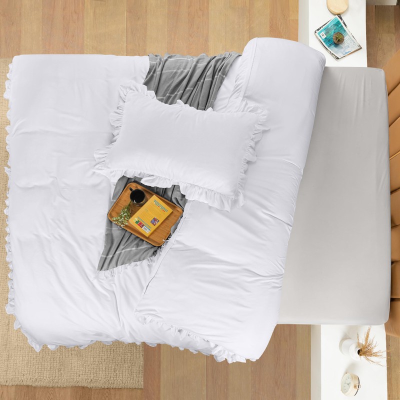 Utopia Bedding Ruffle Duvet Cover - Single Duvet Cover Set