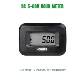 Yooreal Digital OEM Maintenance Hour Meter Gauge,Volt DC 5V-60V,Works on Various of ZTR/Riding Lawn Mower Tractor Snow Blower Land Edger Pressure Washer Tractor