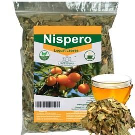 Gabio Green-Te Hojas De Nispero, 2 oz (58gr) Nispero leaves, 100% Natural, eriobotrya Japonica (Loquat Leaves Tea) Wildcrafted Stand Up Resealable Bag Non-GMO |Gluten-free. (2 Ounce)