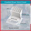 TURvent 100mm Wetterschutzgitter Weiß - Kunststoff Abluftgitter mit Rückstauklappe -