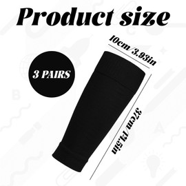 Kids Sock Sleeves,3 Pairs Football Sock Sleeves,Black Elastic Shin Pad Socks for Football Games Beginner,Pre Cut Football Socks Fit Over Shin Pads,Sock Sleeve Football(Black)