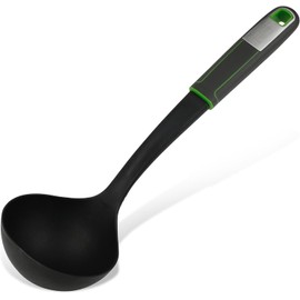 FACKELMANN Chefkoch Meets Ladle - Ideal for Serving and Scouring Soups etc. with Soft Touch Handle and Stainless Steel Insert