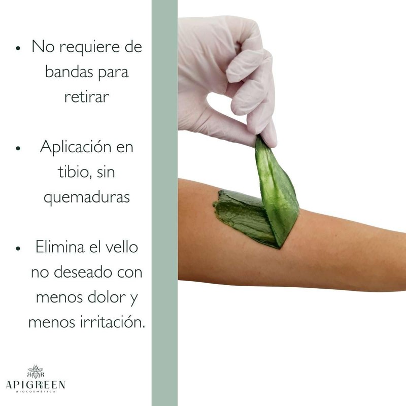 APIGREEN - CERA ESPAÑOLA ELÁSTICA EN PASTILLAS 1kg, Aroma Azuleno,