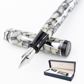 Conklin Duragraph Fountain Pen Cracked Ice - Stub Nib, Elegant Tool for Calligraphy & Signatures