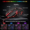 BlueFinger RGB Gaming Keyboard and Backlit Mouse Combo, USB Wired,